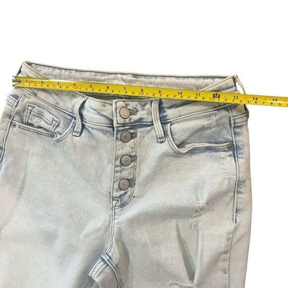 Old Navy Womens Rockstar Super Skinny High Rise Button Fly Light Wash Jeans Sz 4 - Picture 5 of 8